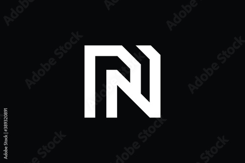 PN logo letter design on luxury background. NP logo monogram initials letter concept. PN icon logo design. NP elegant and Professional letter icon design on black background. P N NP PN