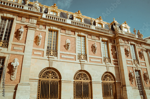 Beautiful vintage detail shot of the Versailles palace