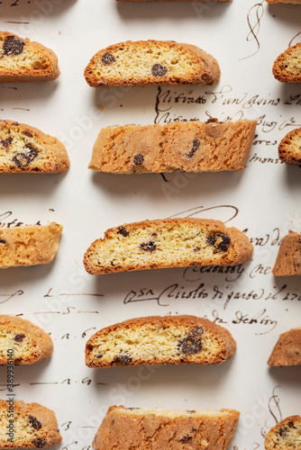 Pattern with Italian traditional cookie cantucci