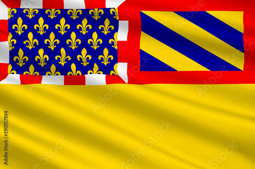 Flag of Cote-dOr in Burgundy, France