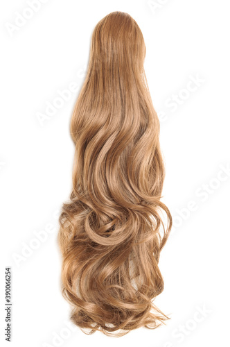 Claw clip in brown wavy synthetic ponytail hair extensions