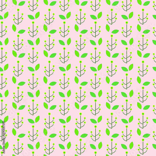sunflowers with pink background seamless repeat pattern