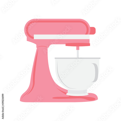 Stand Food Mixer, Kitchen Mixer, Making Mixer, Electric Food Mixer, Food Processor, Kitchen Gadget, Vector Illustration Background