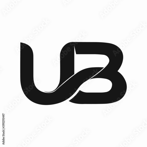 Initial letter ub logo or bu logo vector design templates