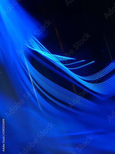 Abstract background with progressive rhythmic light trails