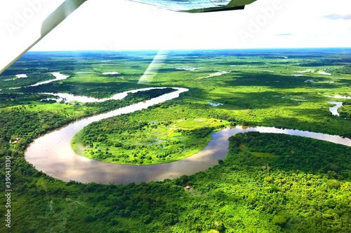 Vista Aárea do Pantanal Matogrossense - Brasil.