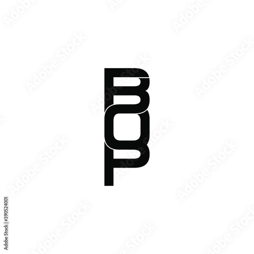 bop letter original monogram logo design