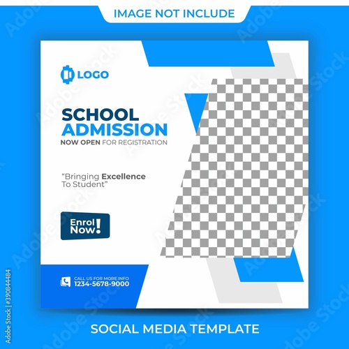 Professional school academy admission banner template