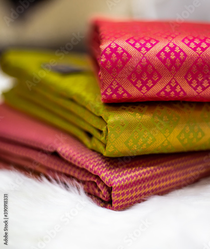 The Kanchipuram silk the traditional trademark