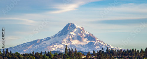 View of Mt. Hood in Oregon as seen from Underwood, Washington