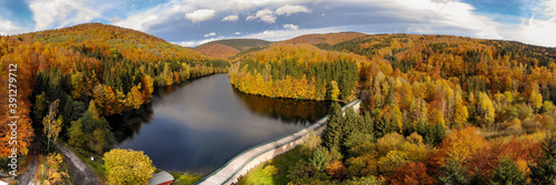 Panoramafoto Talsperre Erletor im Thüringer Wald