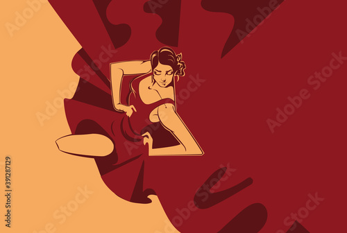 dynamic flamenco dancer