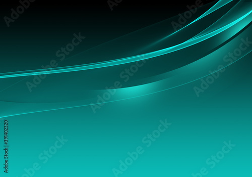 Abstract background waves. Black and tiffany blue abstract background for wallpaper oder business card