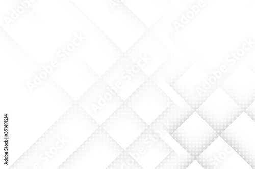Abstract geometric white and gray color background with halftone effect. Vector, illustration. 