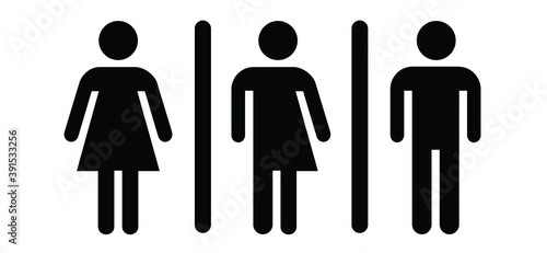 oilets symbol. Transgender wc. Wc world toilet day. Bathroom or restroom icons. For people, woman, man or gender toilets. Flat vector sign. Pissing, peeing pictogram.