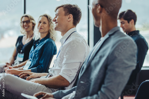 Group of multi-ethnic business people in a seminar