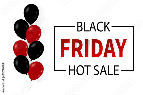Black Friday Sale horizontal banner for advertising, banners, leaflets and flyers