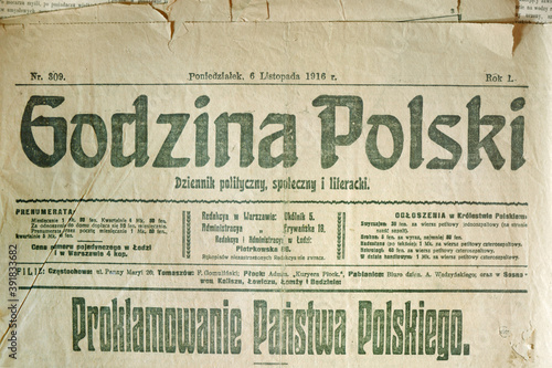 "Godzina Polski" - 1916 - polskojęzyczny dziennik z czasów I wojny światowej, kontrolowany przez Niemców - nazwę przekręcano na "Gadzina" stąd popularne w czasie II WŚ słowo "gadzinówka" 