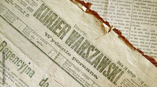 "Kurier Warszawski" (Kurjer, Kuryer) - 1918 - wielkonakładowy polski dziennik wydawany w latach 1821-1939 