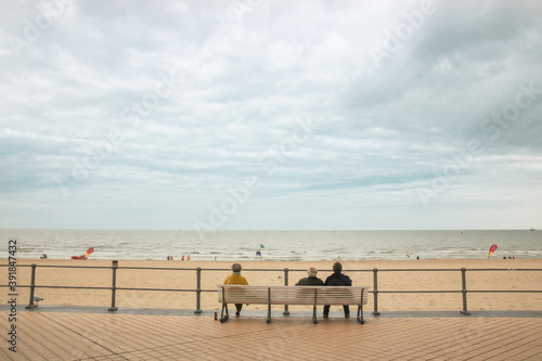 bord de mer sur la côte belge à Oostende