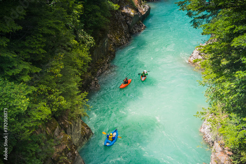 Kayaking at Futaleufu river, Patagonia - Chile.