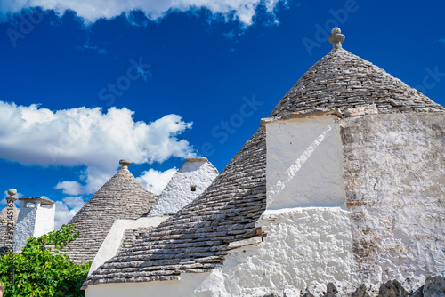 Traditional trulli houses in Alberobello, province Bari, region Puglia, Italy. Beautiful Italy, Bari region.