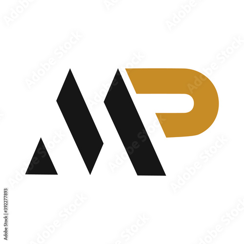 Initial letter mp logo or pm logo vector design template