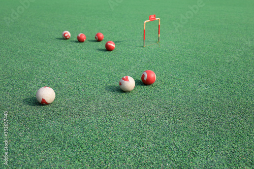 Chinese goal ball on artificial lawn