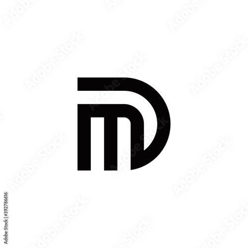 m d md dm initial logo design vector graphic idea creative