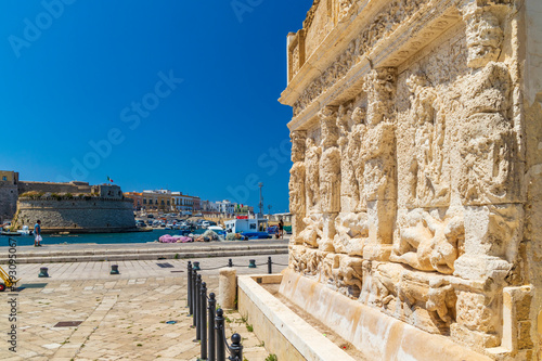 Greca fountain in old town Gallipoli, Lecce, Apulia, Italy