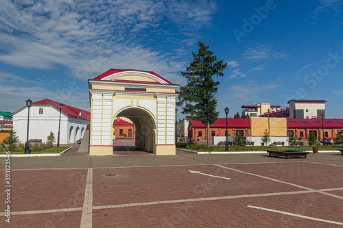 Tobolsk Gate at the remnants of Omska fortress in Omsk, Russia