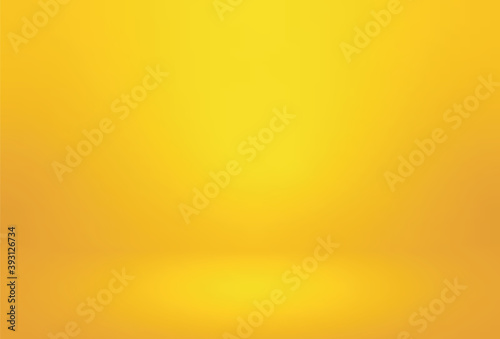 Gold, yellow empty room studio gradient used for background and display your product.