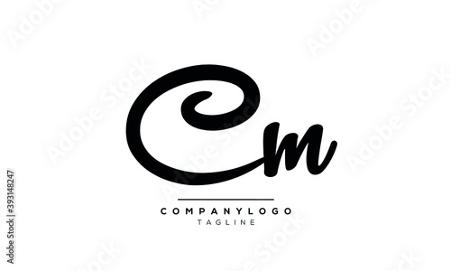 Alphabet letters Initials Monogram logo CM or MC