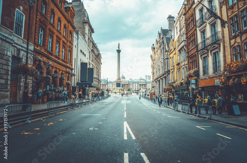 Streets of London, empty road, UK