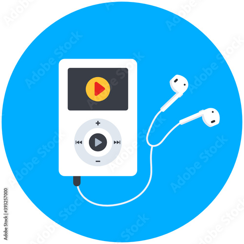  A portable music device, mp3 music player icon 