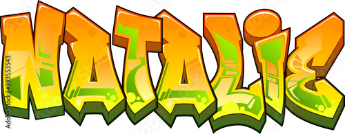 Natalie Graffiti Name Design
