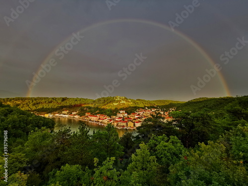 Rainbow over Novigrad.