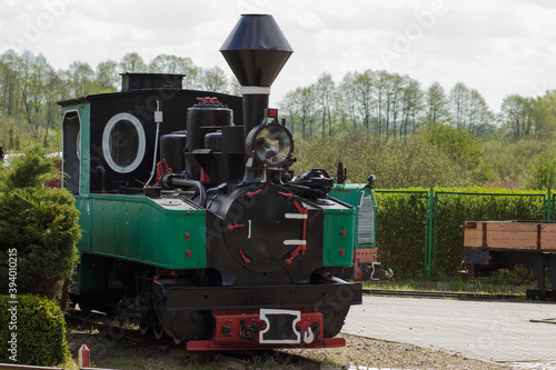 Pociąg lokomotywa starodawny w muzeum