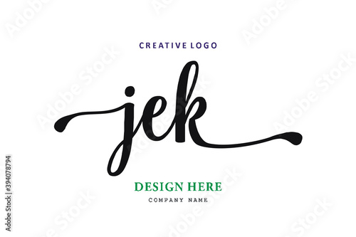 JEK lettering logo is simple, easy to understand and authoritative