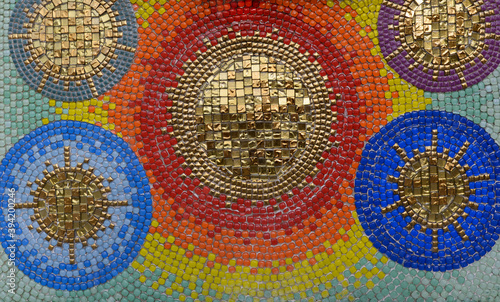 Mosaic background image With a multi-colored pattern