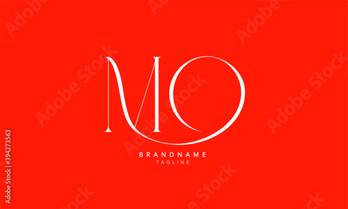 Alphabet letters Initials Monogram logo MO, OM, M and O