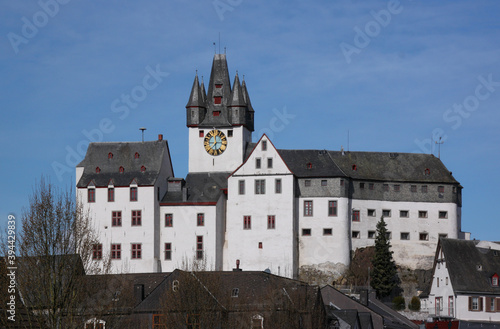 Medieval castle on top of the old town of Diez in Germany, Europe