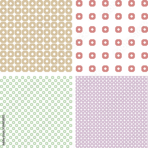 Set vector seamless geometric pattern. Can be used for design.