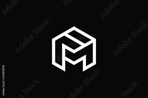 FM logo letter design on luxury background. MF logo monogram initials letter concept. FM icon logo design. MF elegant and Professional letter icon design on black background. M F FM MF