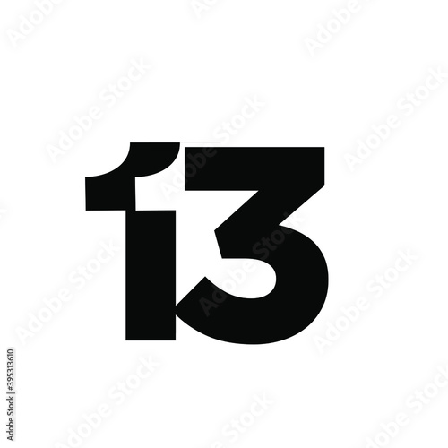 113 13 1 11 3 number negative space logo vector icon design isolated background