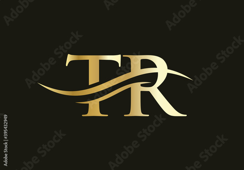 TR Modern creative unique elegant minimal. TR initial based letter icon logo. TR logo design