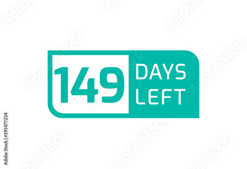 149 Days Left banner on white background, 149 Days Left to Go