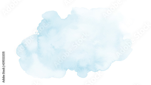 Soft blue and harmony background of stain splash watercolor