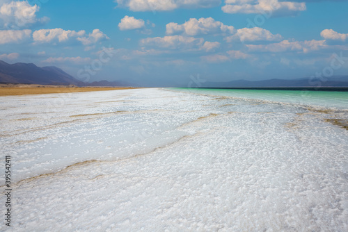 DJIBOUTI,REPUBLIC OF DJIBOUTI/FEBRUARY 3,2013:Lake Assal is the largest salt lake in Djibouti.