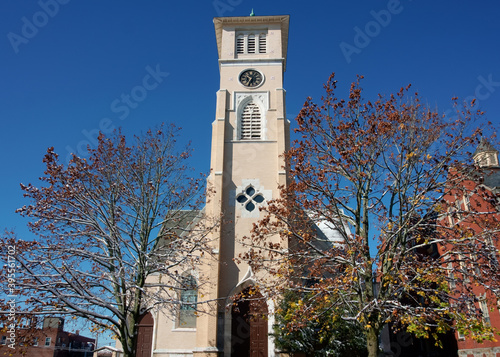 Historical first Congregational church Clinton MA USA